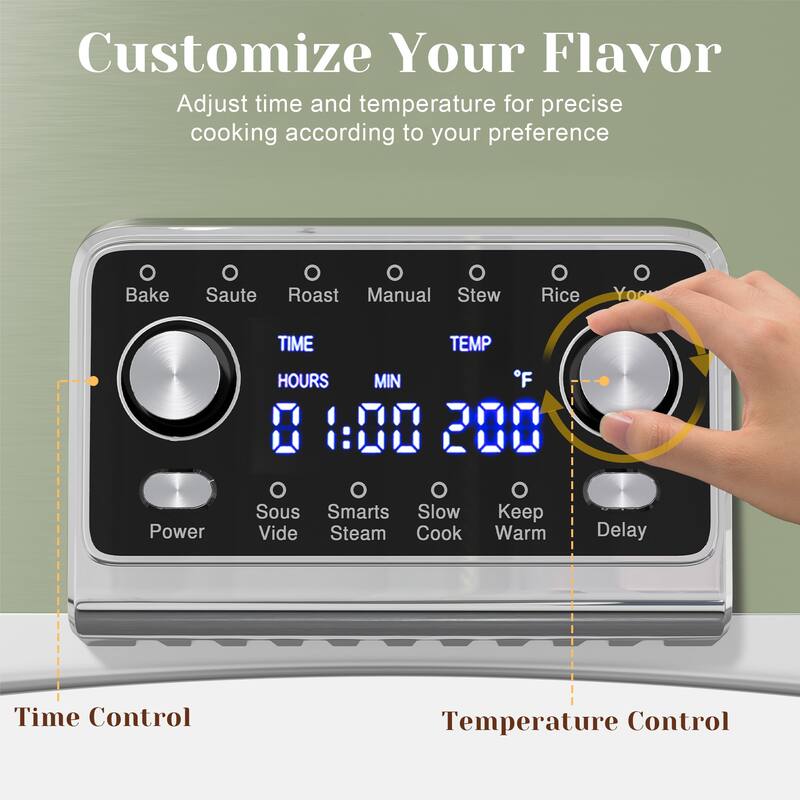 12-in-1 Digital Programmable Slow Cooker, 8 Quart Multi-Cooker