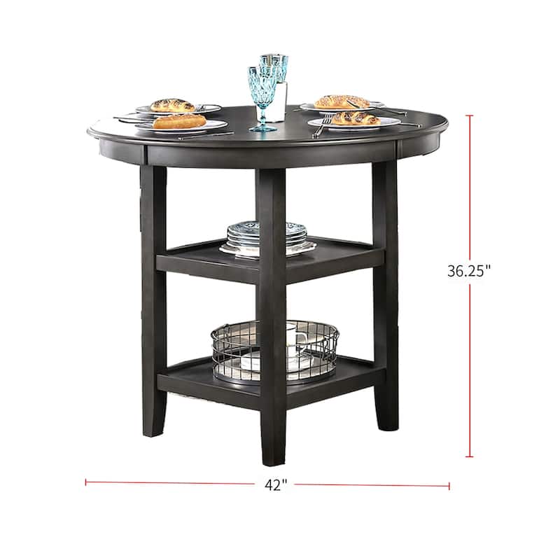 5 Piece Dining Set in Gray Finish