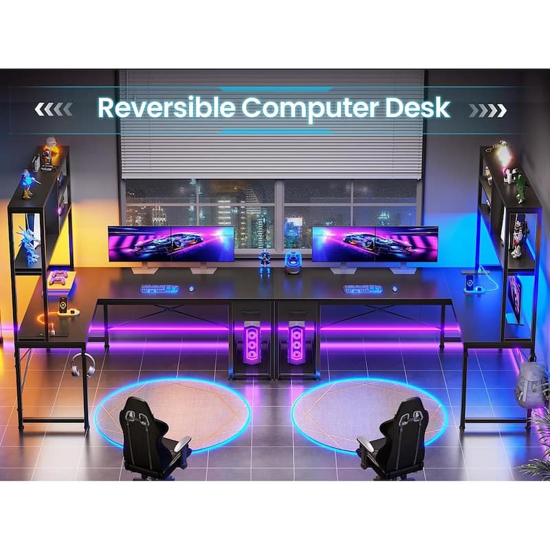 51.2" Reversible Small Corner Desk with Drawer L Shaped Gaming Desk