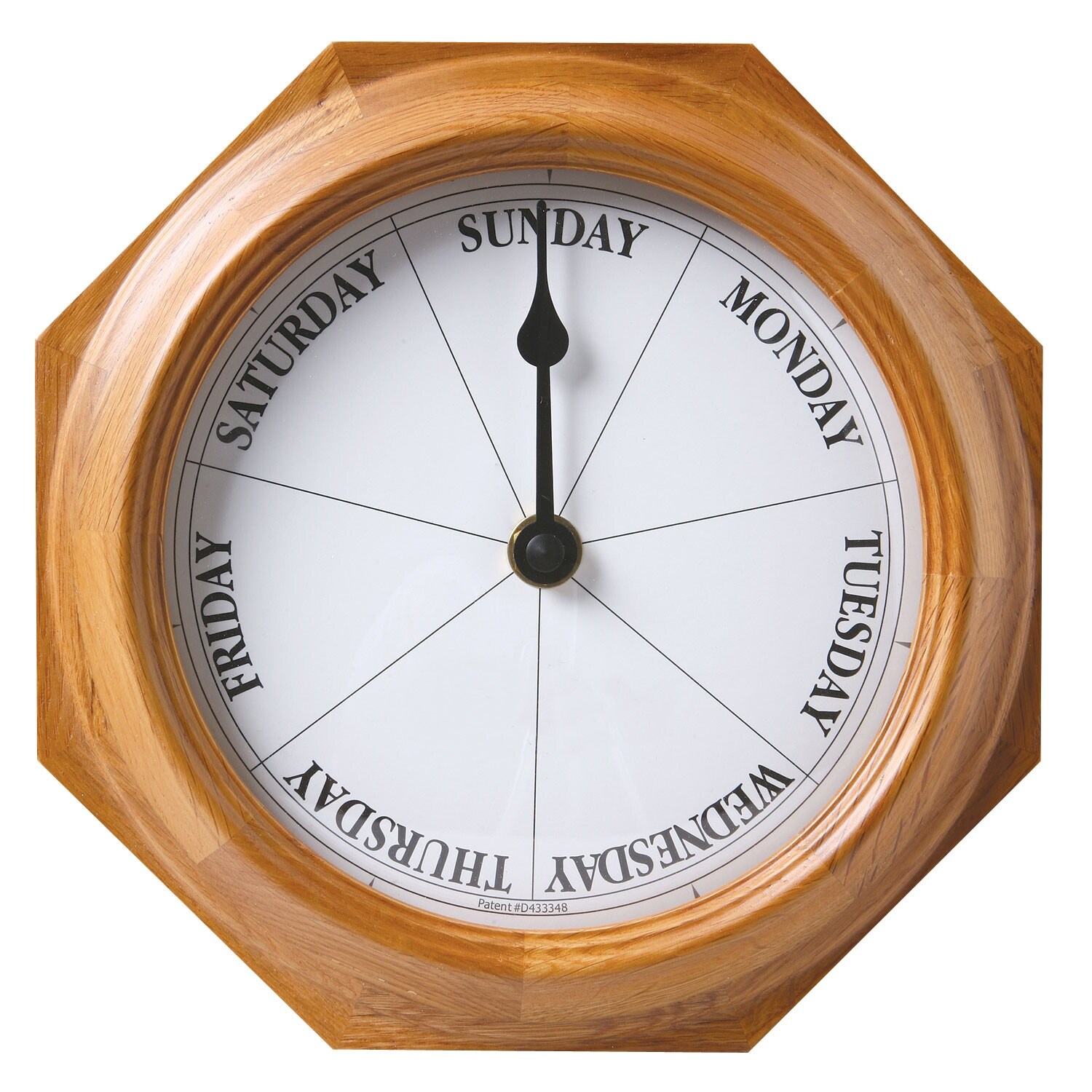 Shop Day Of Week Wall Clock In Oak Retirement Gift Dementia Alzheimer S Aid On Sale Overstock 15030836