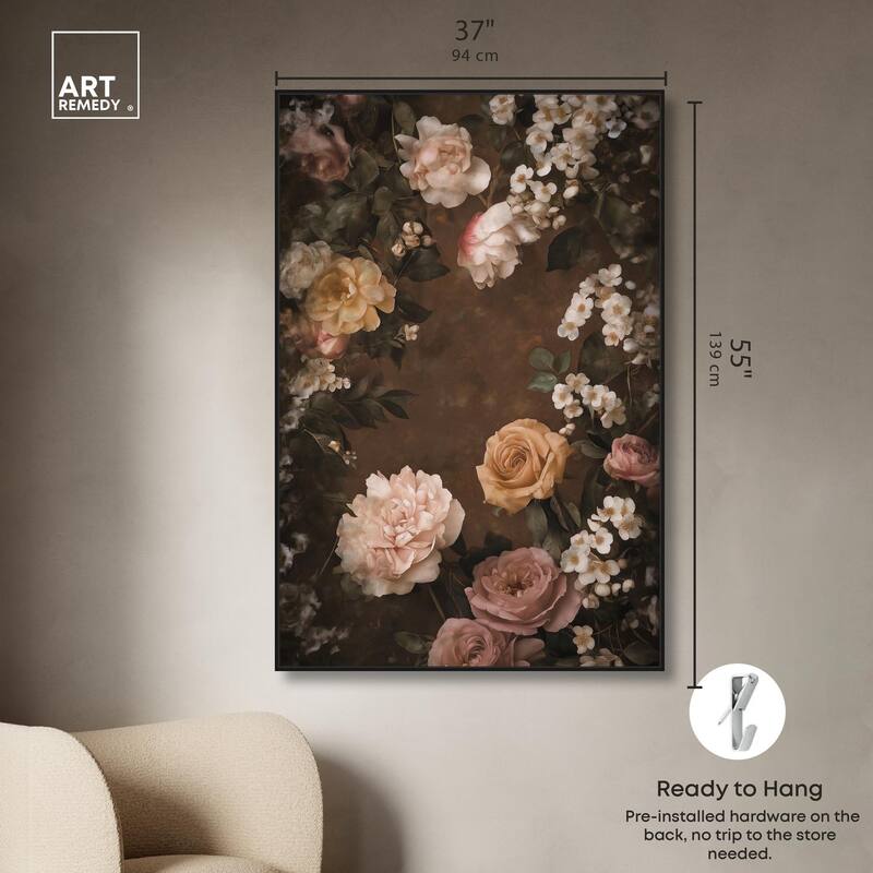 Faded Florals Fable I Canvas by Art Remedy