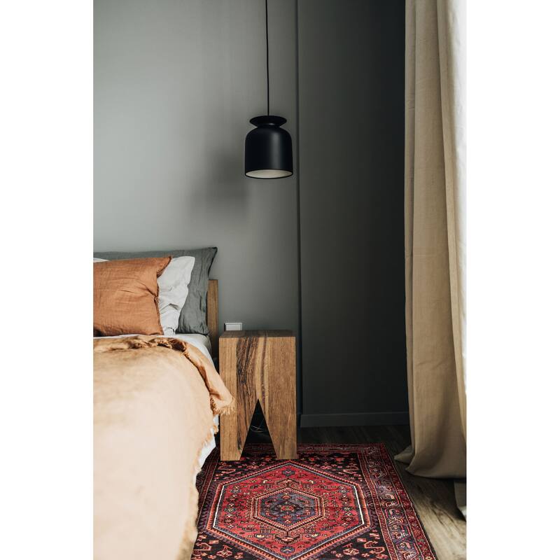 ECARPETGALLERY Hand-knotted Andelz Red Wool Rug - 4'6 x 6'7