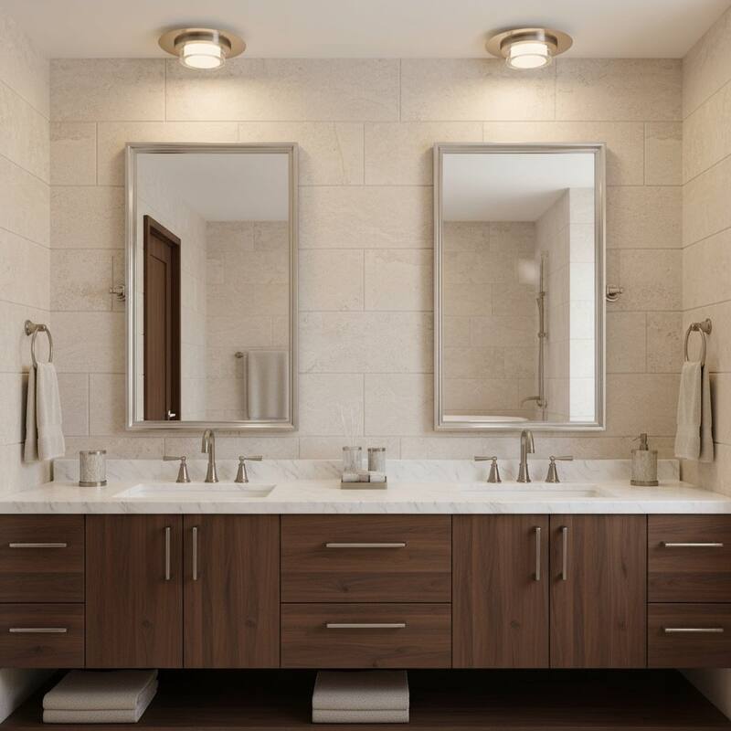 12 Inch Square LED Flush Mount Light Etched Acrylic Diffuser