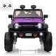 preview thumbnail 1 of 26, 24V 2 Seater Electric Kids Ride on Truck with Remote Control Purple