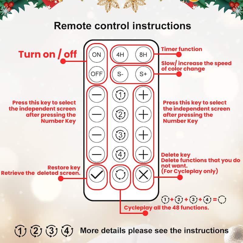Pre-Lit Artificial Christmas Tree - RGB LED Lights, Multiple Functions, PE/PVC Tips, Easy Power Setup - Green
