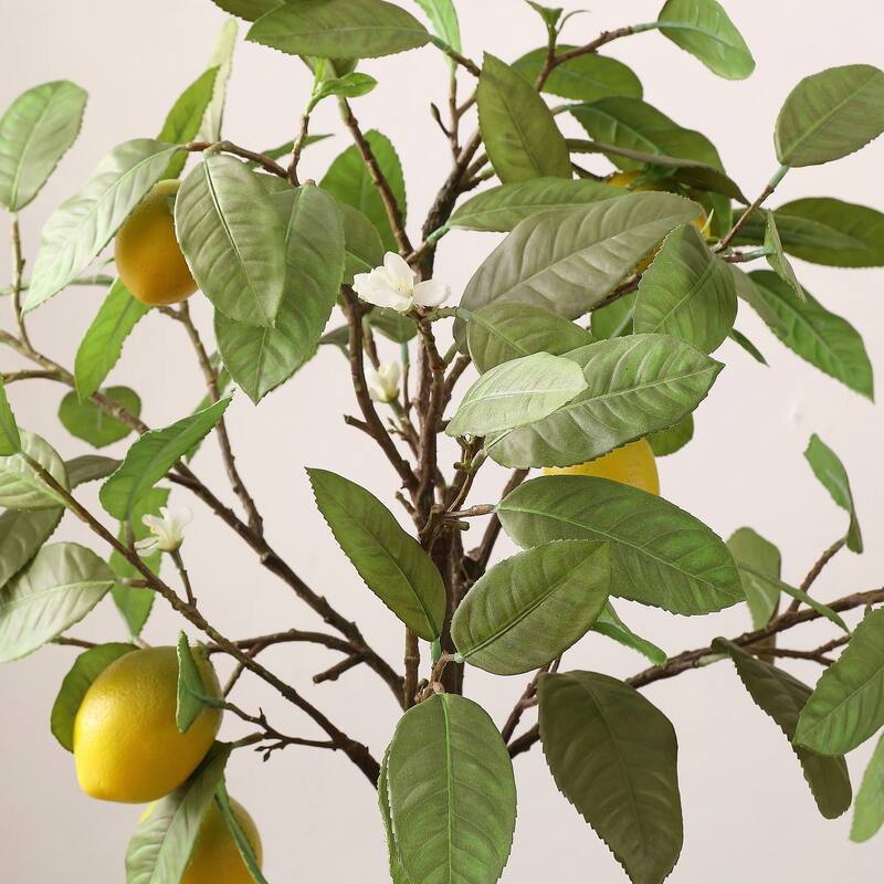 SAFAVIEH Jenifer Faux Lemon Potted Tree - 21.3" W x 20.5" L x 35" H - 21Wx20Dx35H