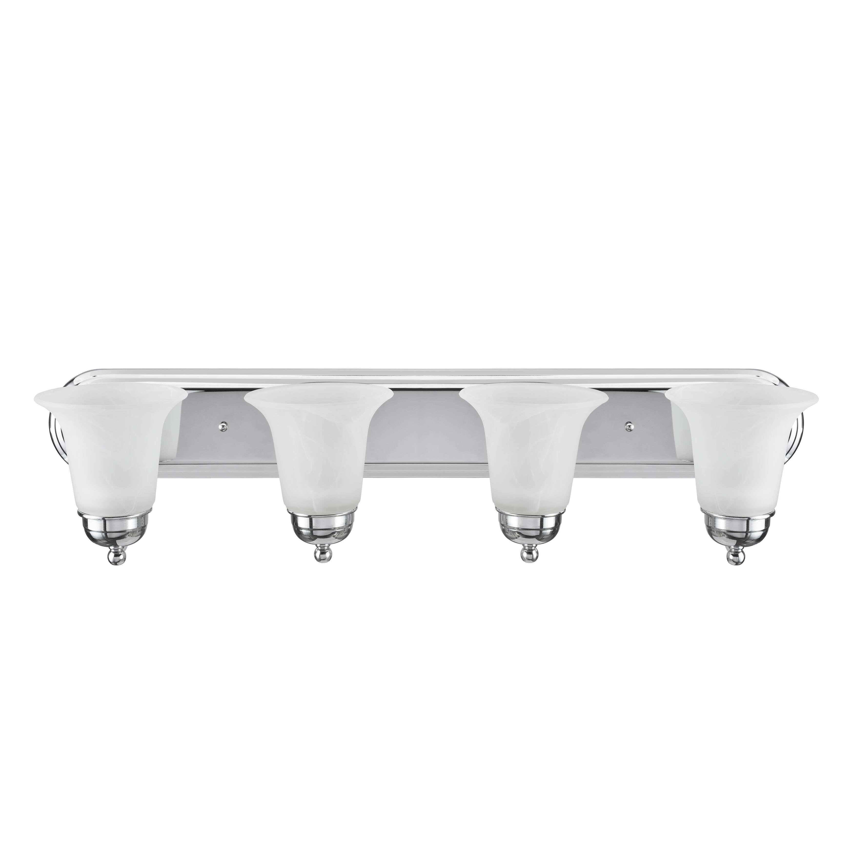 Aspen Creative Bathroom Vanity 4 Lights Fixture, Chrome On Sale Bed