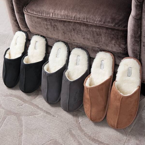 Shop Kushyshoo Men S Cozy Memory Foam Slippers Plush Lined House