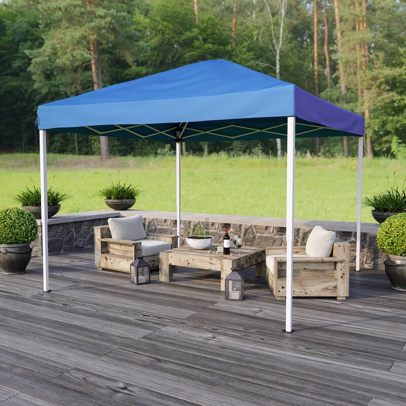 10'x10' Weather Resistant Easy Pop Up Event Straight Leg Instant Canopy Tent - 10x10