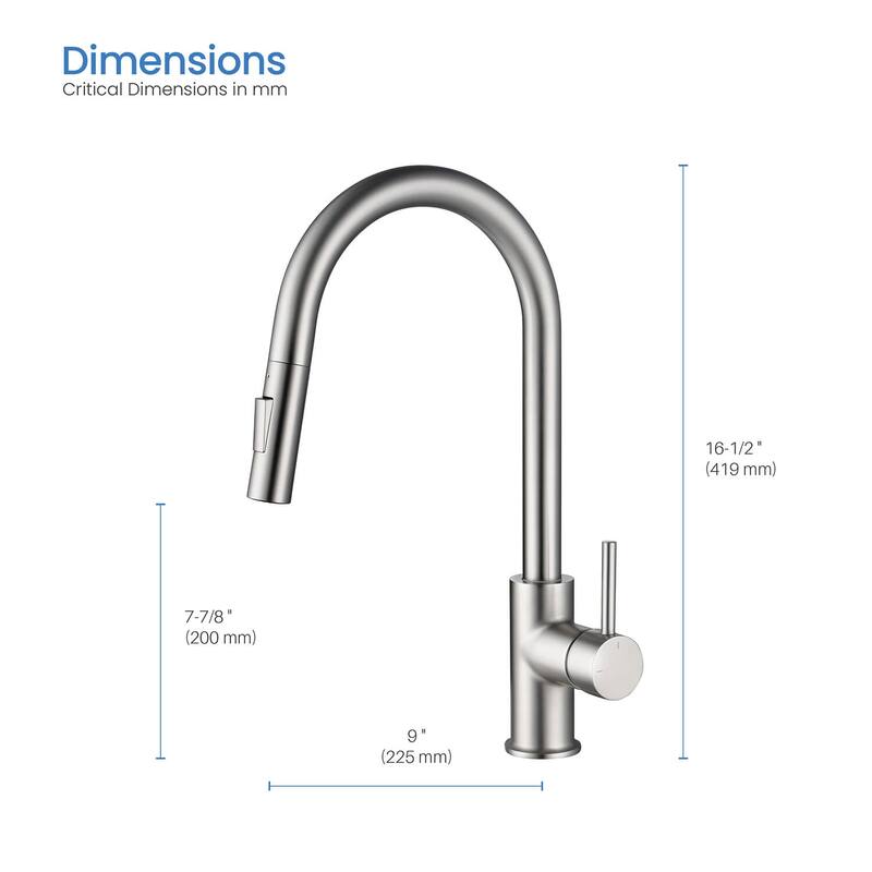Circular Single Handle Pull Down Kitchen Faucet