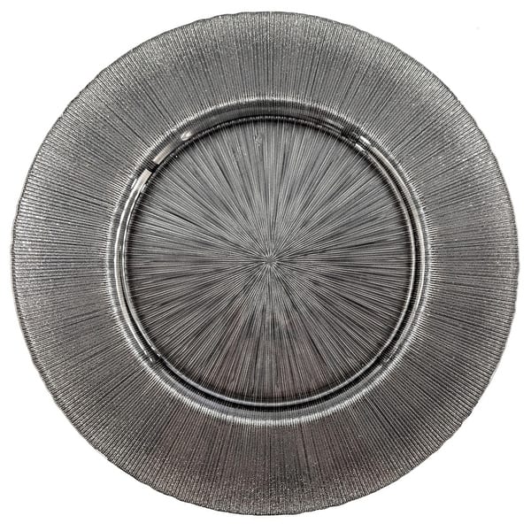 Ritz Glitter Graphite Charger Plate 13" Bed Bath & Beyond 11546595