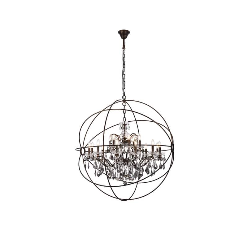 Royce Edge 18 light Dark Bronze Chandelier