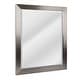 preview thumbnail 1 of 4, Head West Modern Brush Nickel Wall Mirror - Brushed Nickel - Brushed Nickel - 26 X 32 26 X 32 - Brushed Nickel
