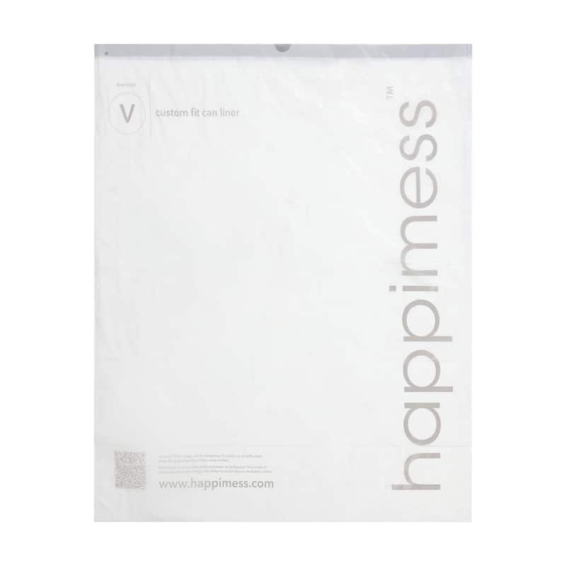 happimess 30-Gallon (114L) Drawstring Unscented Trash Can Liner, (100-Count, 4-Rolls of 25 Liners)