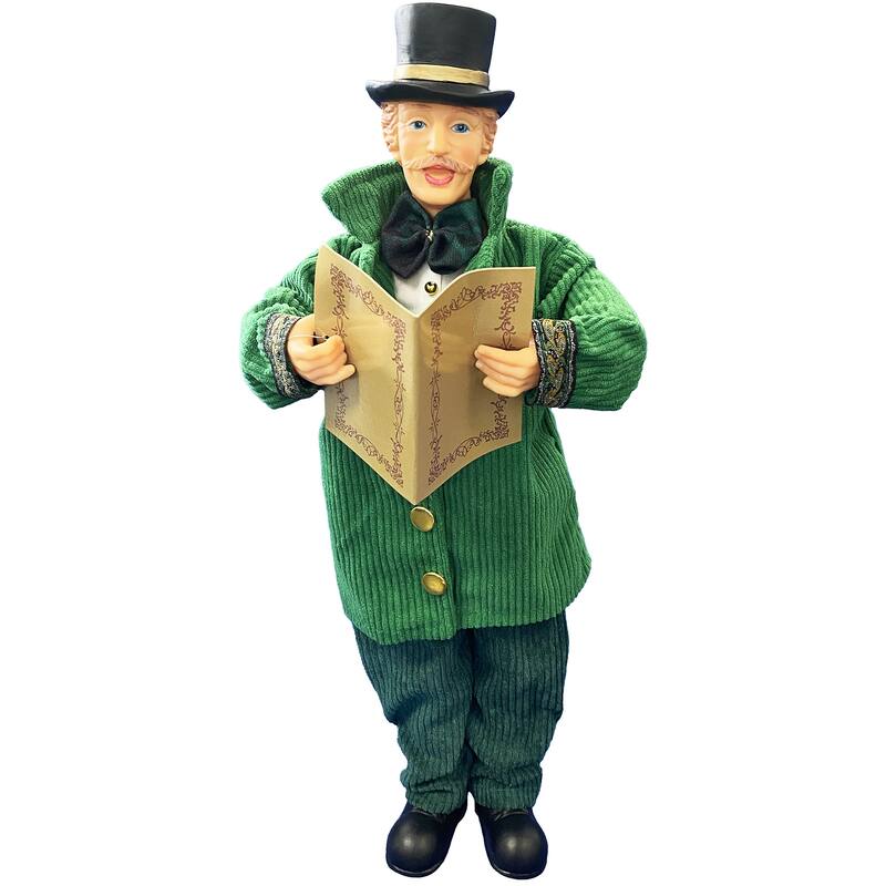 15 inches To 18 inches Irish Knot Carolers, Set of 4 - green