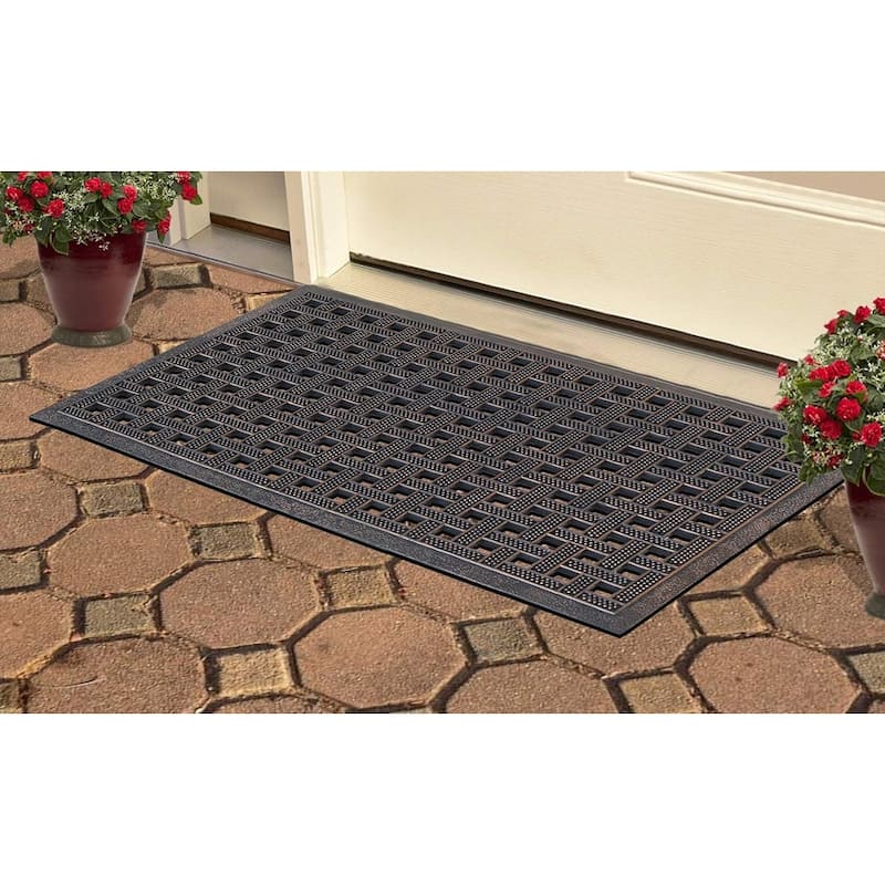 A1HC First Impression Estate 24 In. X 36 In. Rubber Stud Doormat with Copper Finish