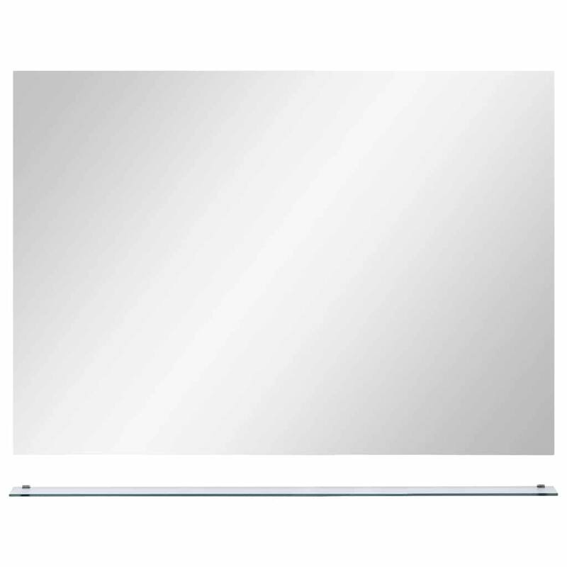 vidaXL Wall Mirror with Shelves Wall Mounter Bathroom Living Room Tempered Glass - 3.9 x 31.5 x 23.6 in