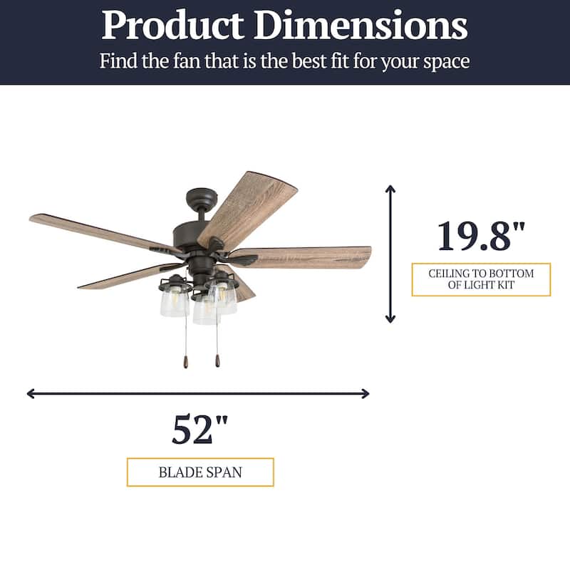 The Gray Barn Wildroot Farmhouse 52-inch Aged Bronze LED Ceiling Fan