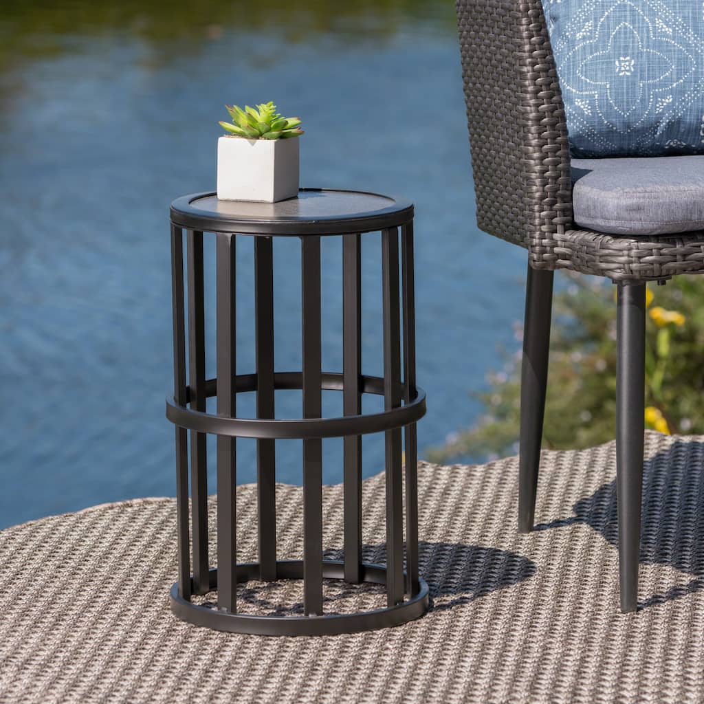 Lightweight Patio Table with Powder Coated Iron Frame