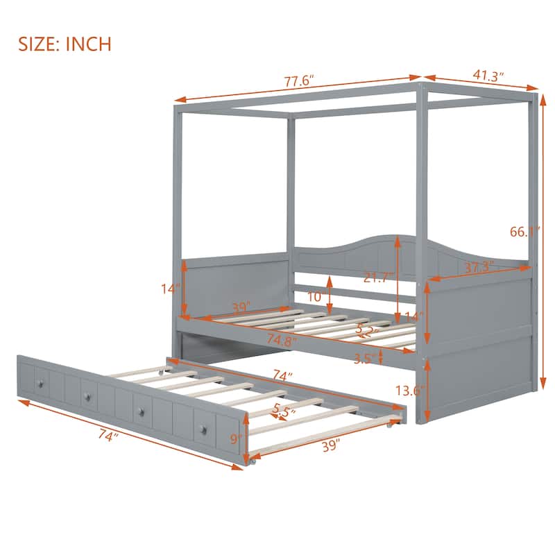 Day Bed with twin size Trundle