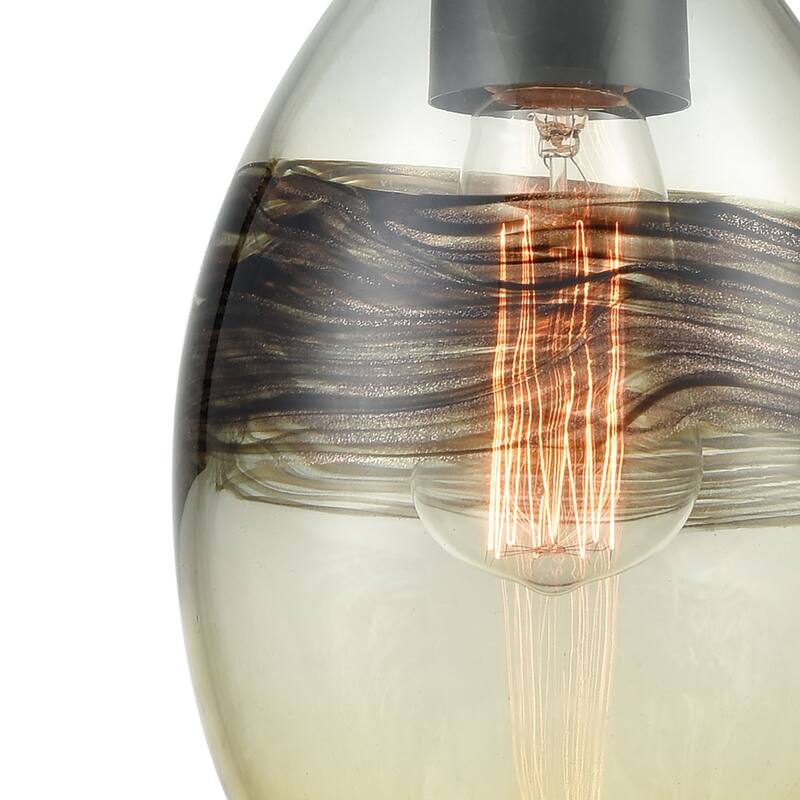 Elk Home Whisp Oiled Bronze With Champagne Glass 1 Light Pendant