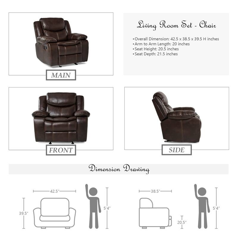 Ember 3-Piece Living Room Reclining Set