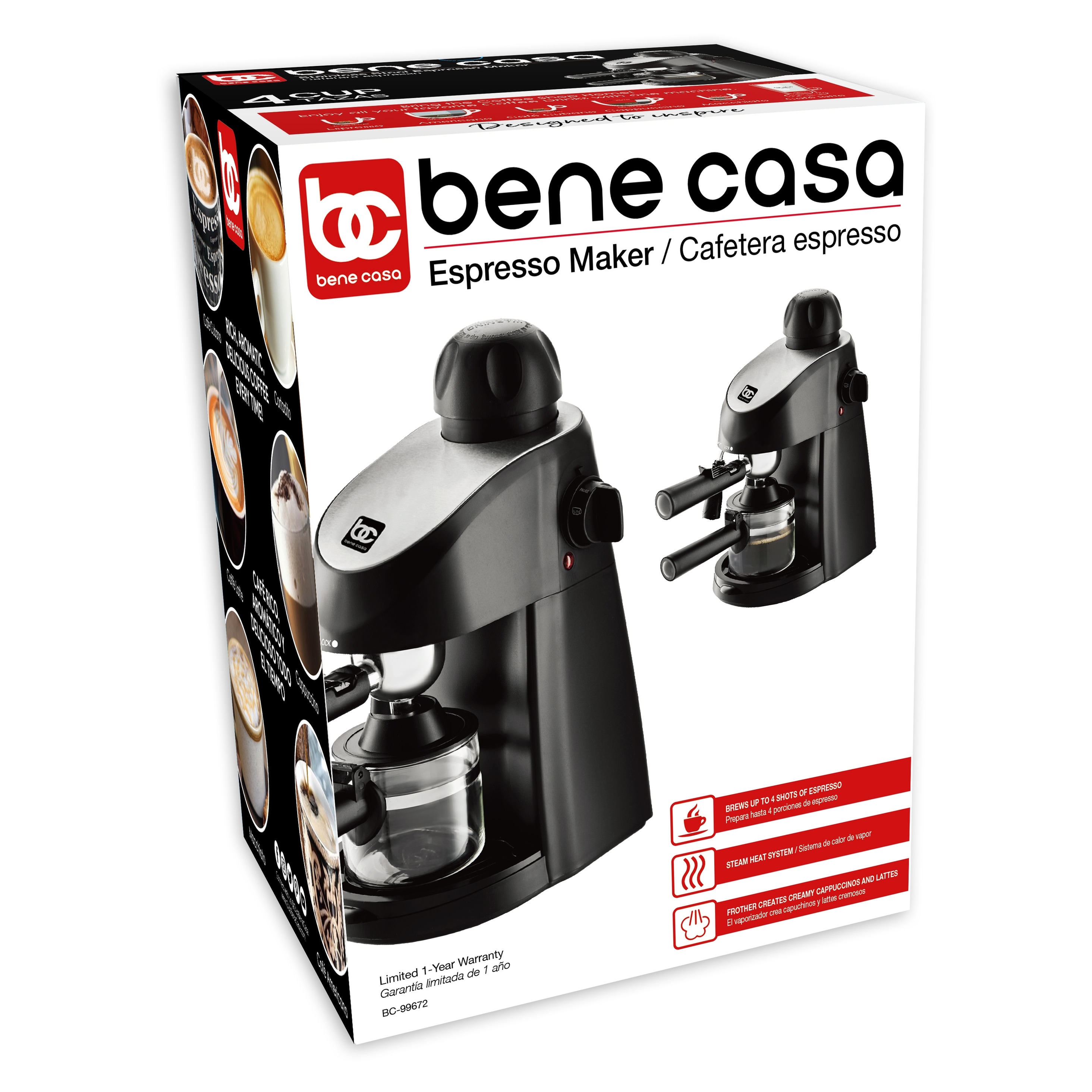 Bene Casa 9 cup aluminum espresso maker, stove top espresso maker, single  shot - 9 Cup - Bed Bath & Beyond - 33030903