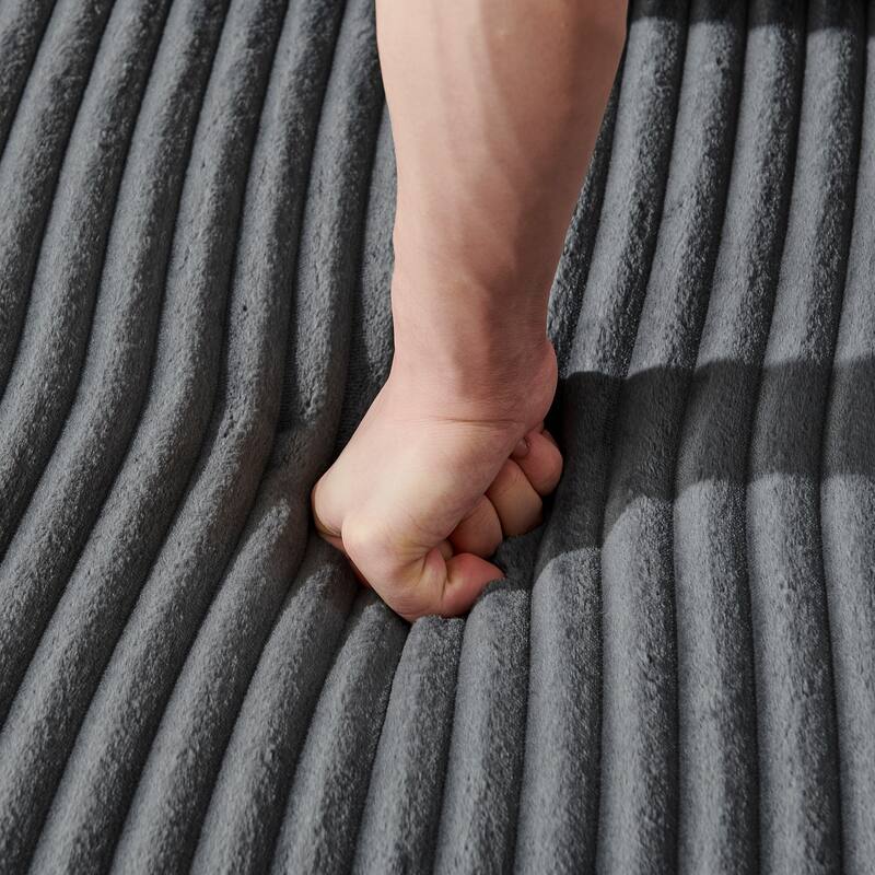 Compact Modular Sectional Sofa, Compressed Corduroy Cloud Couch, No Assembly Space Saving Sofa for Apartment