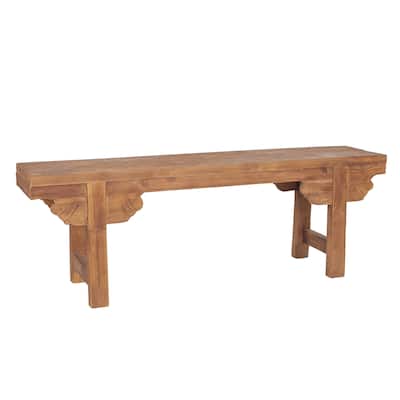 Solid Mindi Wood Bench