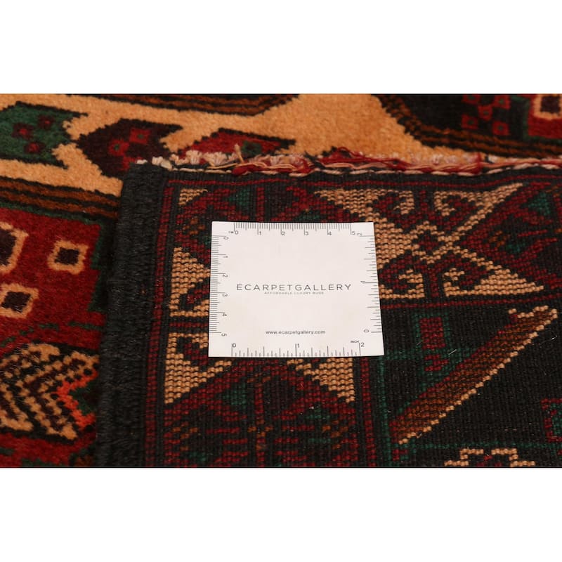 Teimani Beige, Red Rug 4'3" x 6'7" - 4'3 x 6'7