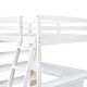 preview thumbnail 8 of 10, Full Size Wood Loft Bed with Shelves and Desk, White