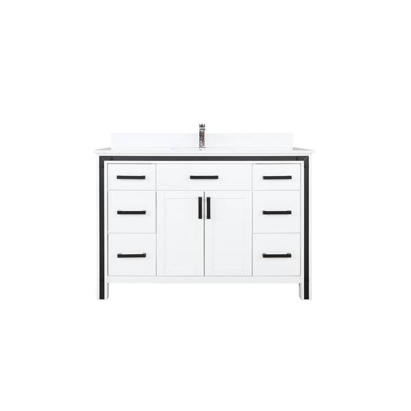 Shop Ziva 48 Single Vanity Top Sink 34 Mirror Faucet Overstock 31749362