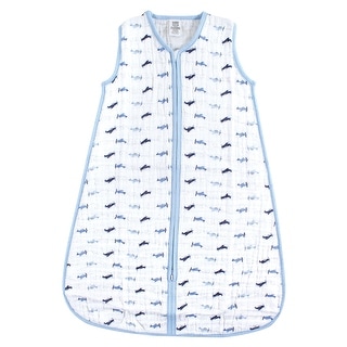 Luvable Friends Baby Boy Sleeveless Muslin Cotton Sleeping Bag, Sack, Blanket, Airplanes Muslin
