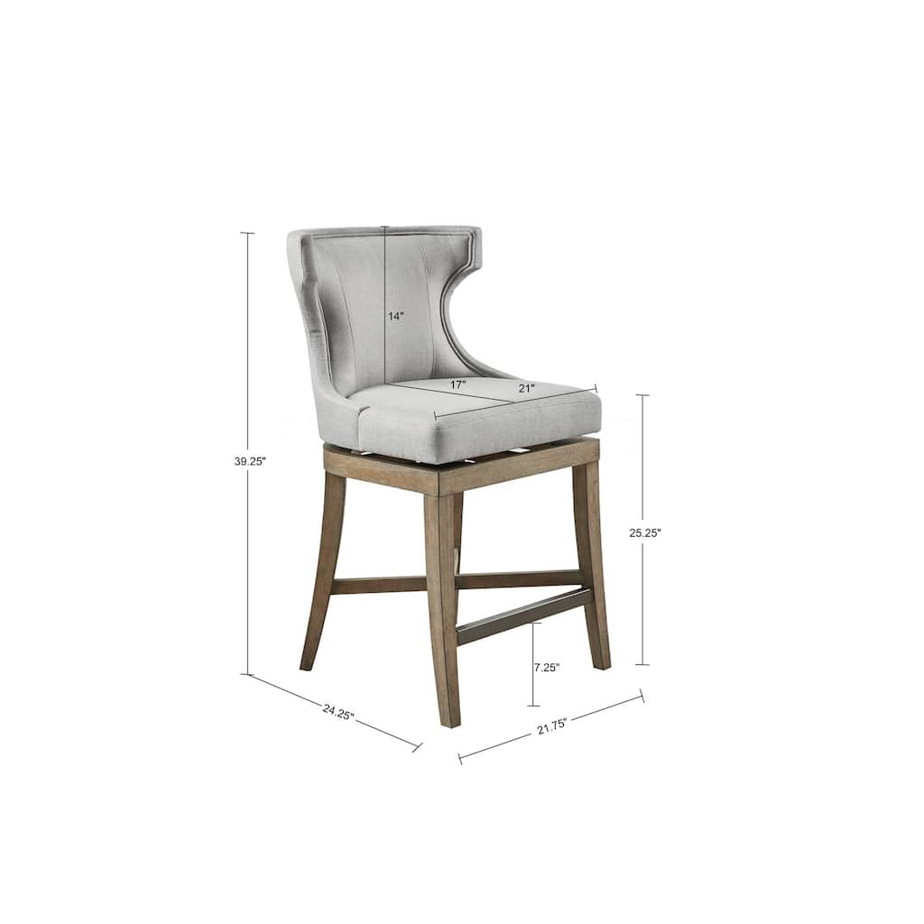Madison Park Carson Counter Stool With 360 degree Swivel Seat