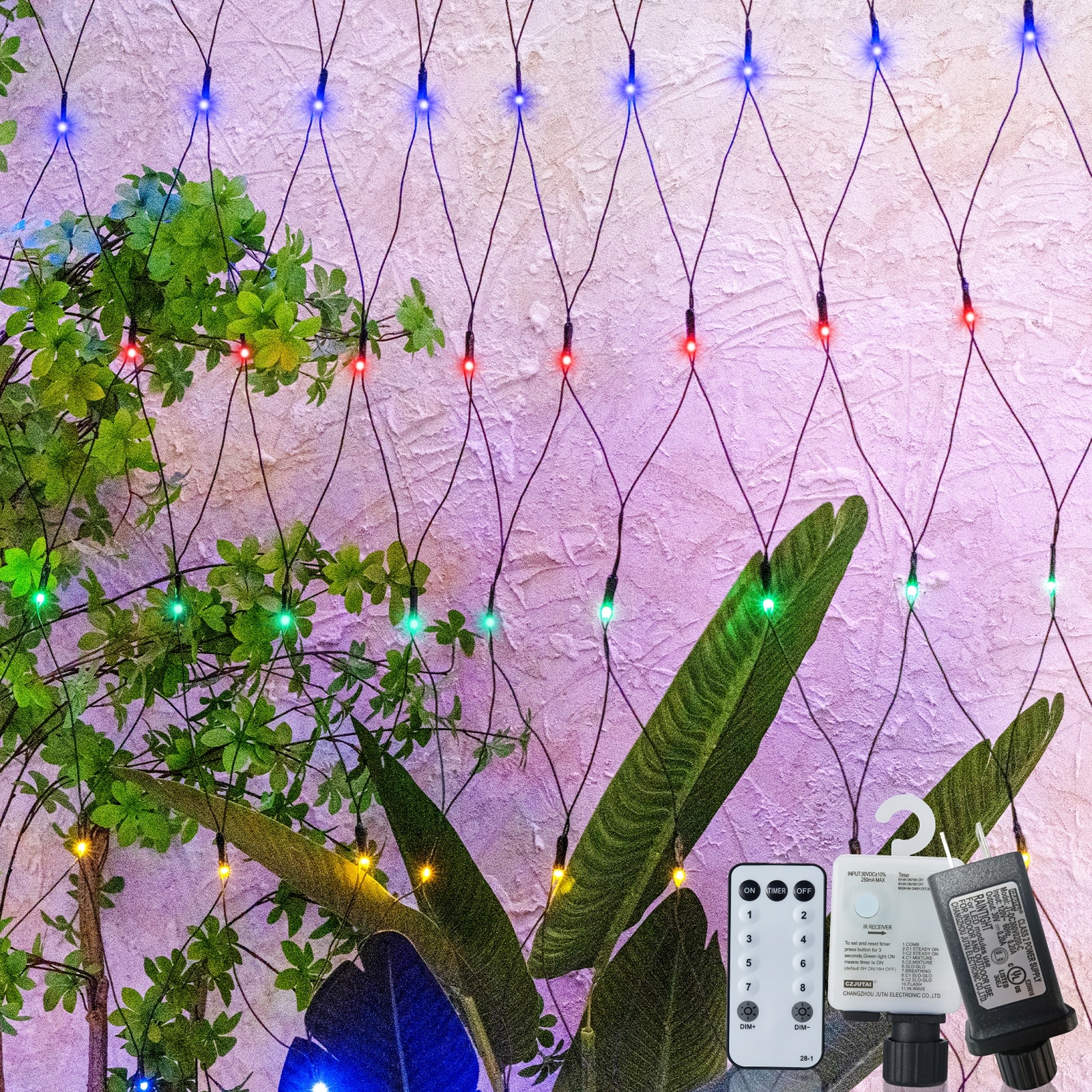 360 LED Christmas Mesh Net Lights 8 Modes Remote for Indoor Outdoor Decorations 117.6undefined x 78undefined Bed Bath Beyond 42323839