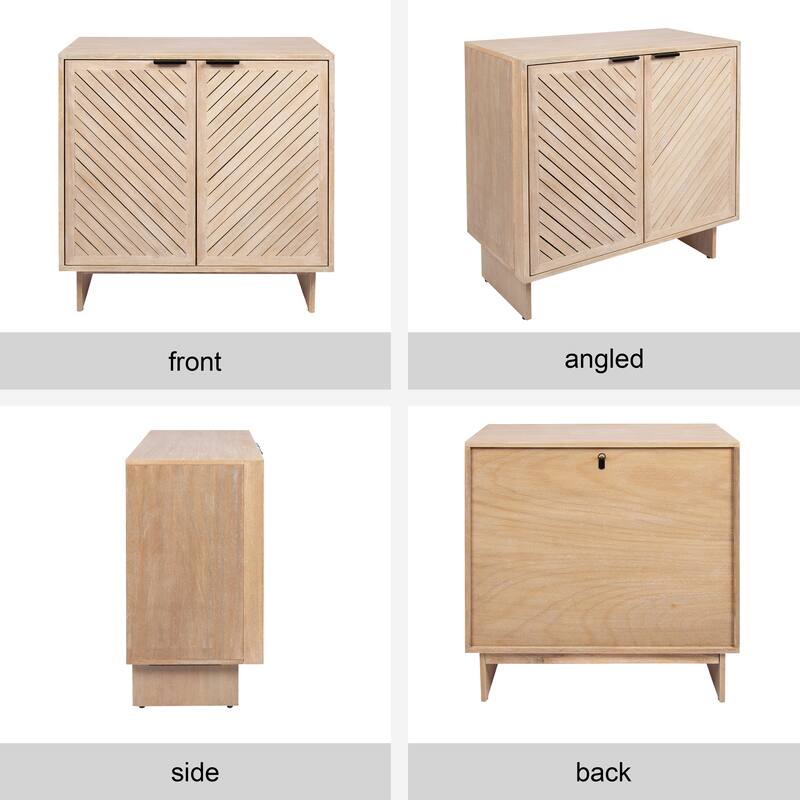 Kate and Laurel Mezzeta Wood Floor Storage Cabinet