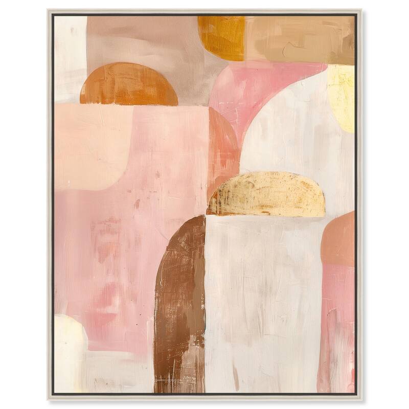 Rose Quartz and Sand II Canvas by Art Remedy - Silver - 24" x 30"