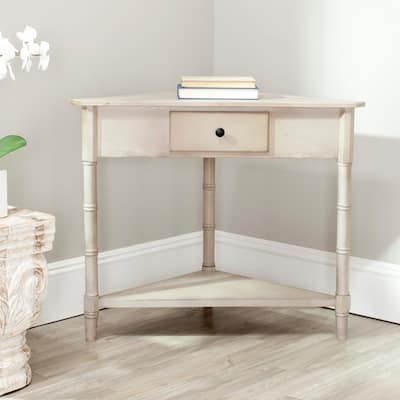 SAFAVIEH Gomez Grey Corner Table - 33.9" x 17.3" x 28"