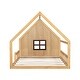 preview thumbnail 19 of 31, Wood Playful Design Full Size House Bed Kids Bed with LED,Window and Fence