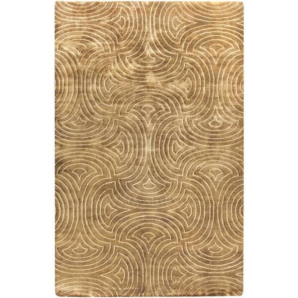 Hand Knotted Rhonda Geometric Pattern Area Rug Overstock 9803983