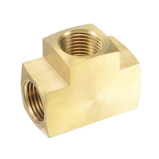 Brass Hose Fitting Tee Female Thread 3 Way Pipe Connector Adapter ...