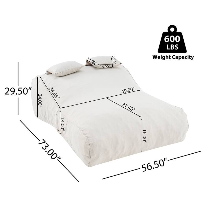 Christopher Knight Home - Lemoore Casual Outdoor Upholstered Bean Bag Daybed