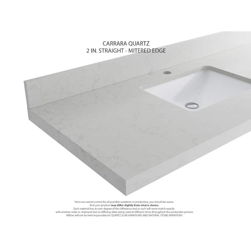 Willow Collections 36 in. W x 22 in. D Aberdeen Right Offset Sink Bathroom Vanity with Countertop