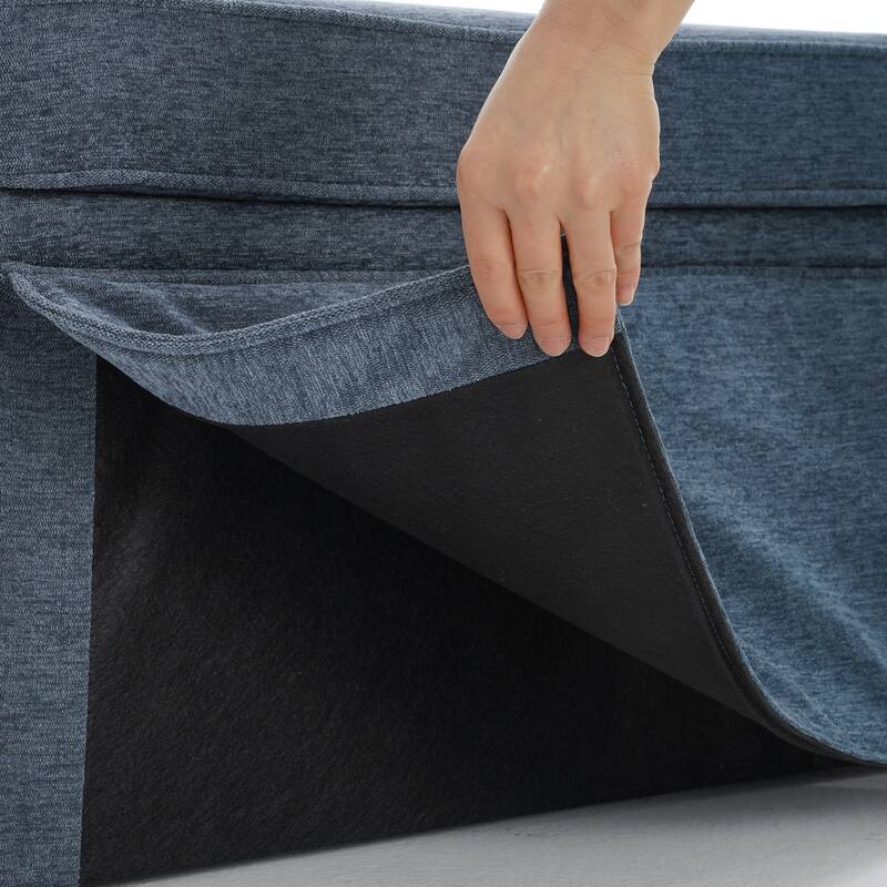 Skirted Oversized Storage Ottoman