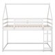 preview thumbnail 14 of 14, White Twin Over Twin Low House Bunk Bed with Ladder
