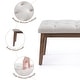 preview thumbnail 18 of 57, Button-Tufted Bench for End of Bed, Entryway Bench Beige/ Black/ Brown Solid Wood, Leather, Fabric 44-inch