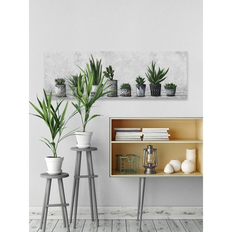 'Amazing Pile of Succulents' Painting Print on Wrapped Canvas