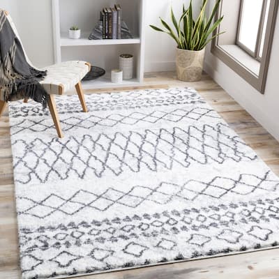 Livabliss Lamontez Plush Moroccan Stripe Area Rug