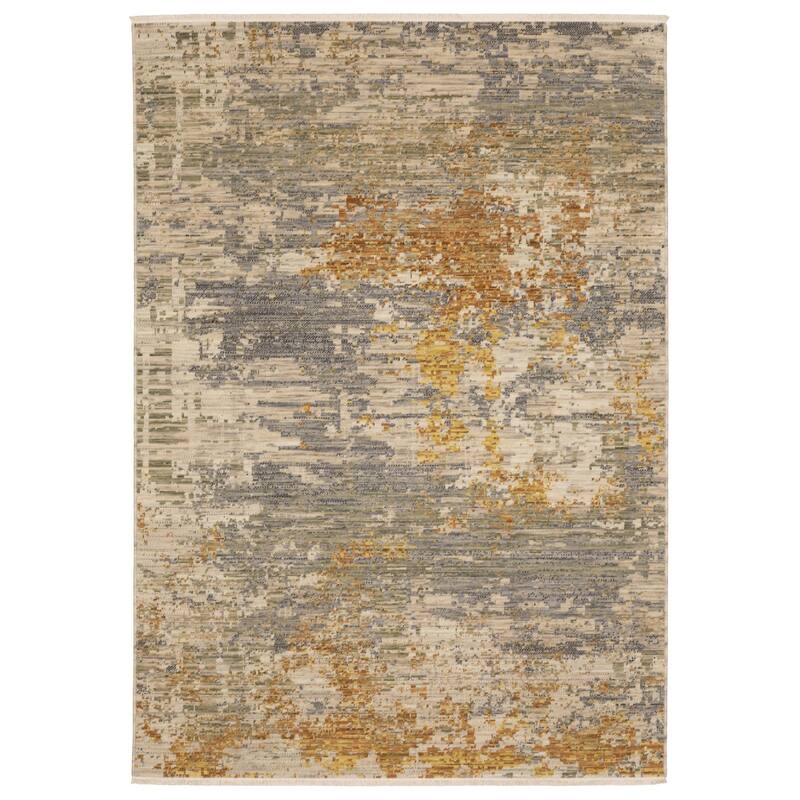 HomeRoots Abstract Modern Rectangle Area Rug - 10' X 13'