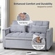preview thumbnail 19 of 27, 3 in 1 Velvet Sofa Bed with Adjustable Backrest